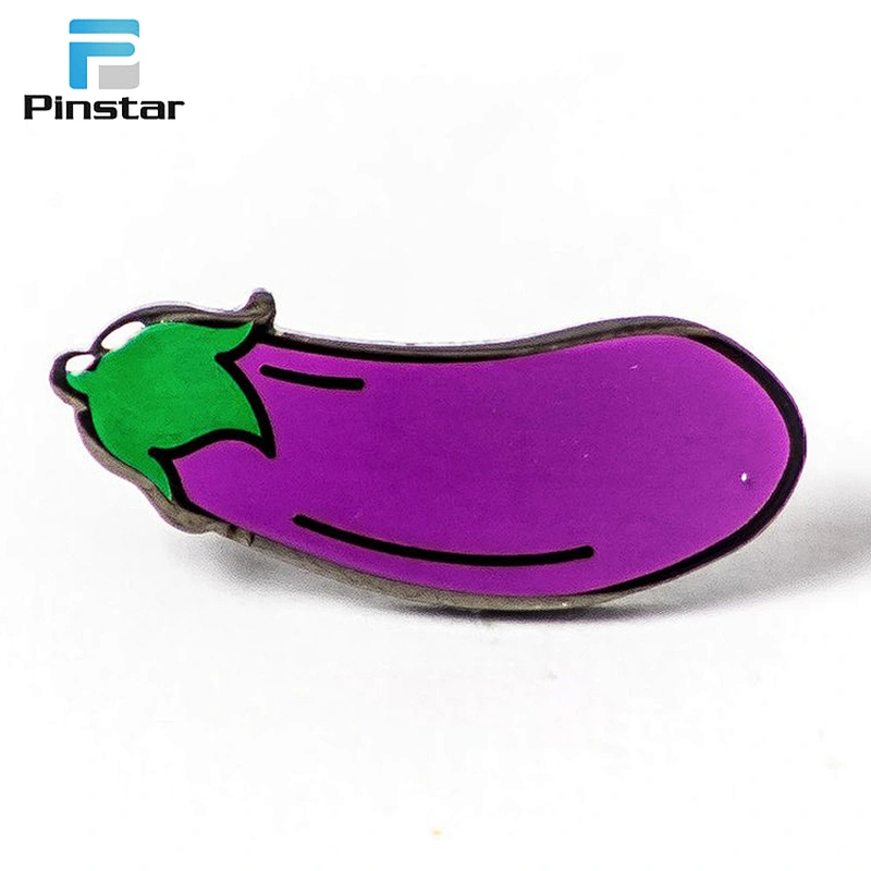 Metal delicious foods theme mushroom logo shaped brooch pin badge