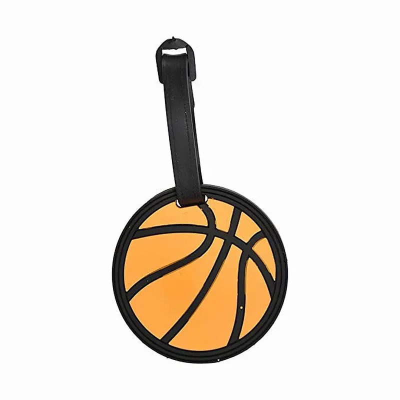 Custom PVC Travel basketball football shape Luggage Tag