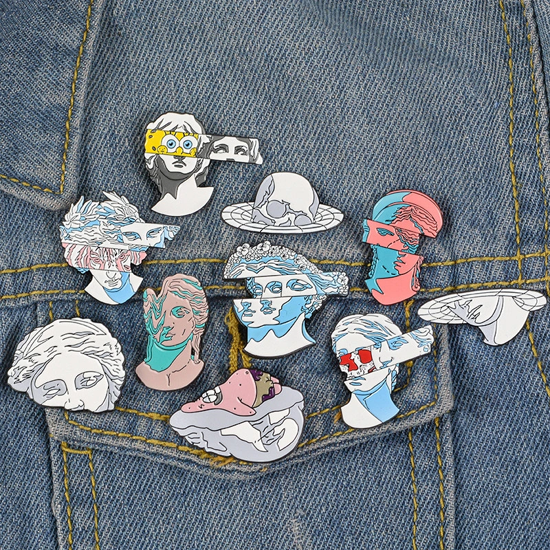 Wholesale High Quality Jewelry Gifts Sculpture Art Soft Enamel Brooch Pin for Artist Friend