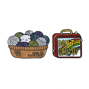 Colorful Cute Wool Ball Lapel Pin Custom Enamel pin