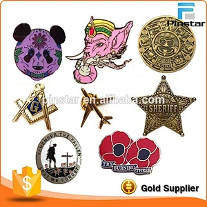 Factory Wholesale Custom Design Metal Pin Badge Glitter Emoji Poo Enamel Lapel Pin