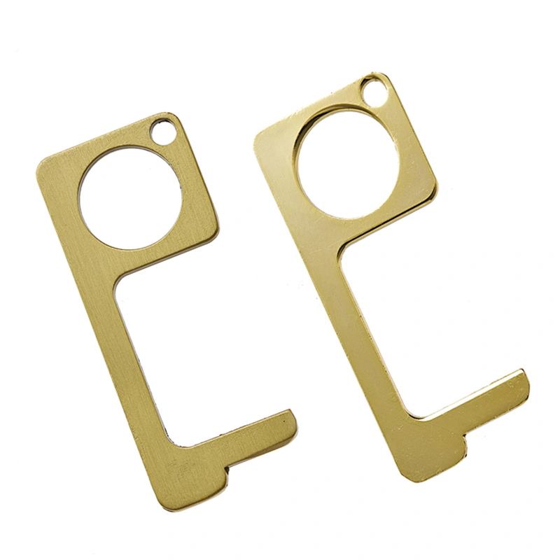 Hot Sale In Stock Hygiene Hands Free Keychain Brass Door Opener