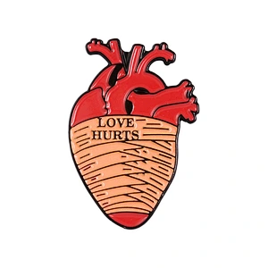 Custom Soft Enamel Lapel Pin Red Heart Pin Maker