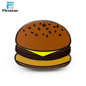 Hot selling 3d custom printing cheese pattern lapel pin badge