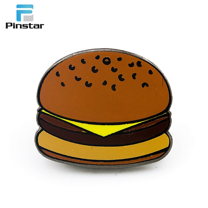 Hot selling 3d custom printing cheese pattern lapel pin badge