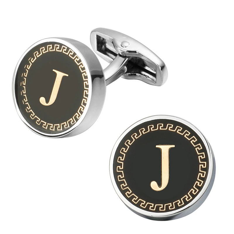 Make your own metal custom different letters cufflinks for shirt