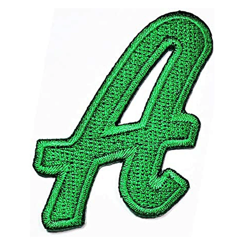 Green Letter Patch School Alphabet Font Full lace Patch Alphabet Letters A-Z Iron Sew On Embroidered Applique