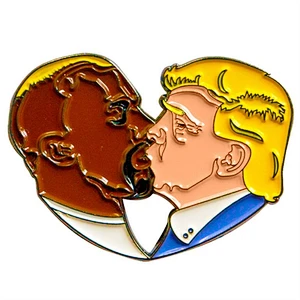 Kanye Trump Kiss Pin celebrity Enamel Lapel Pin