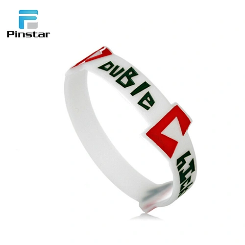 Low Price Cancer Awareness Irregular Peace Wristband Custom Silicone Bracelet
