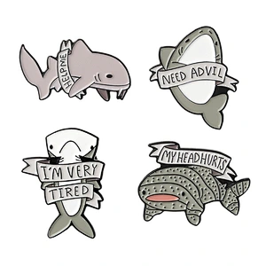 High Quality Custom Pins Animal Shark Soft Enamel Lapel Pin
