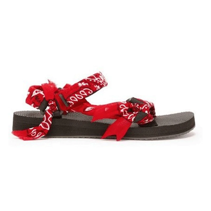 2020 New Women Thick Bottom Flat Soft Sole Open Toe Beach Slides Bandana Sandals