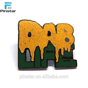 Wholesale EDM Hippie Music Festival Dab Life Dead Head Enamel Lapel Hat Pin