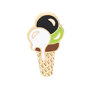 Colorful Cartoon Ice-cream Cone Lapel Pin