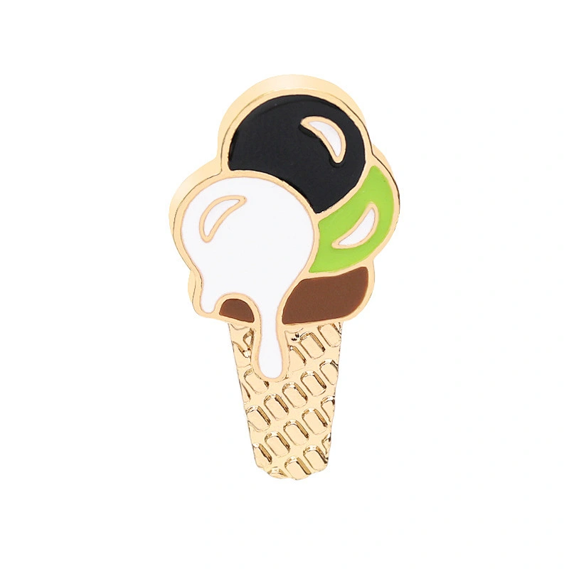 Colorful Cartoon Ice-cream Cone Lapel Pin