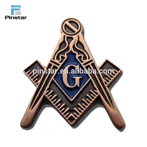 Custom masonic hard enamel promotional hinged lapel pins