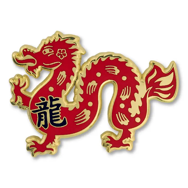 high quality souvenir dragon badge Chinese zodiac lapel pin