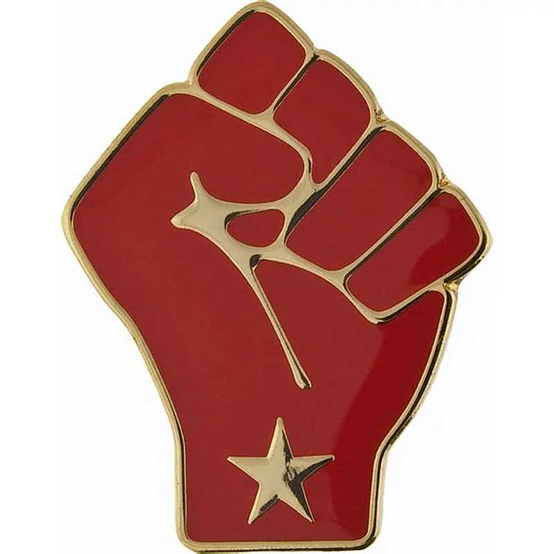 China factory direct sale personalized custom metal fist shaped lapel pin