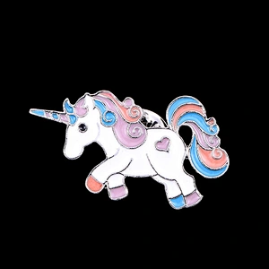 Hot Sale In Stock Beautiful Unicorn Brooch Pin Unicorn Soft Enamel Lapel Pin
