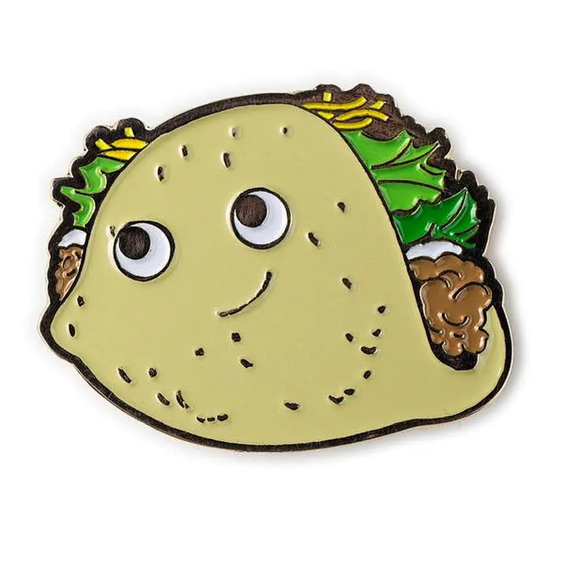 cheap chips pizz nickel plated custom lapel pins