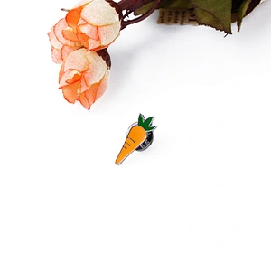 1 Inch Small Carrot Metal Pin for Clothes