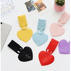 Heart Shape Personalized Blank Silicone Luggage Tags