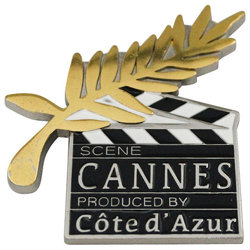 Wholesale Movie Action Clapper Board Metal Pin Badge Cheap Security Badges
