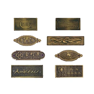 Chian metal tag factory custom metal logo tag