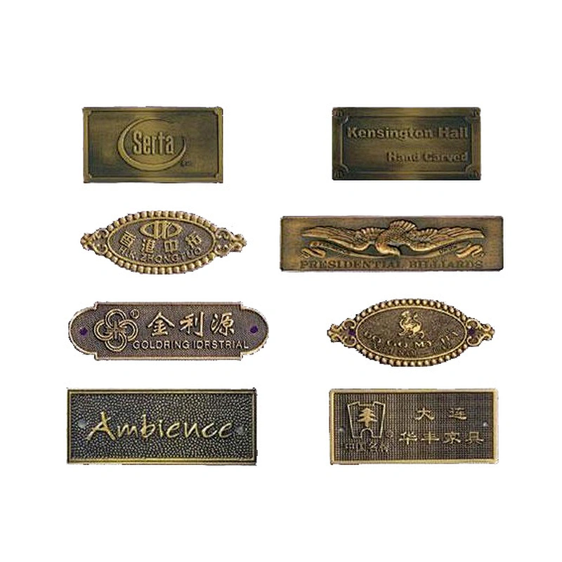 Chian metal tag factory custom metal logo tag
