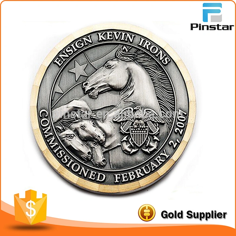 Wholesale 3D Custom Brass Metal Silver Coin