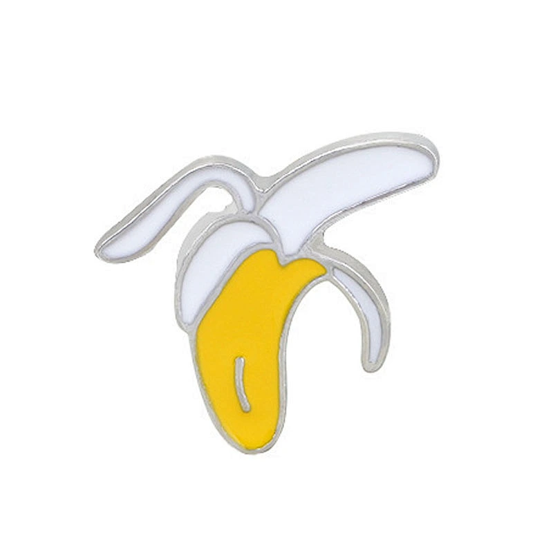 Factory Wholesale In Stock Gift Enamel Fruit Brooch Custom Banana Lapel Pin