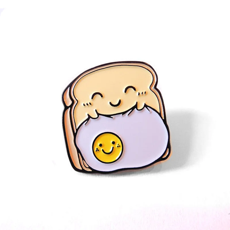 Hundreds Nice design food enamel lapel pin for cloth decoration