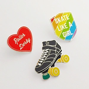 bulk heart hard enamel lapel pin on cloth