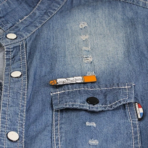 Custom 54mm Cigarette Pin for Clothes