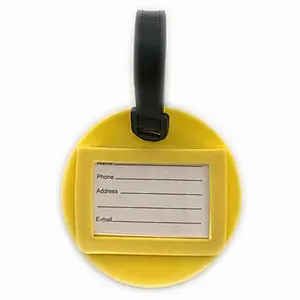 travel id name pvc cartoon chat emoji cute design luggage tag