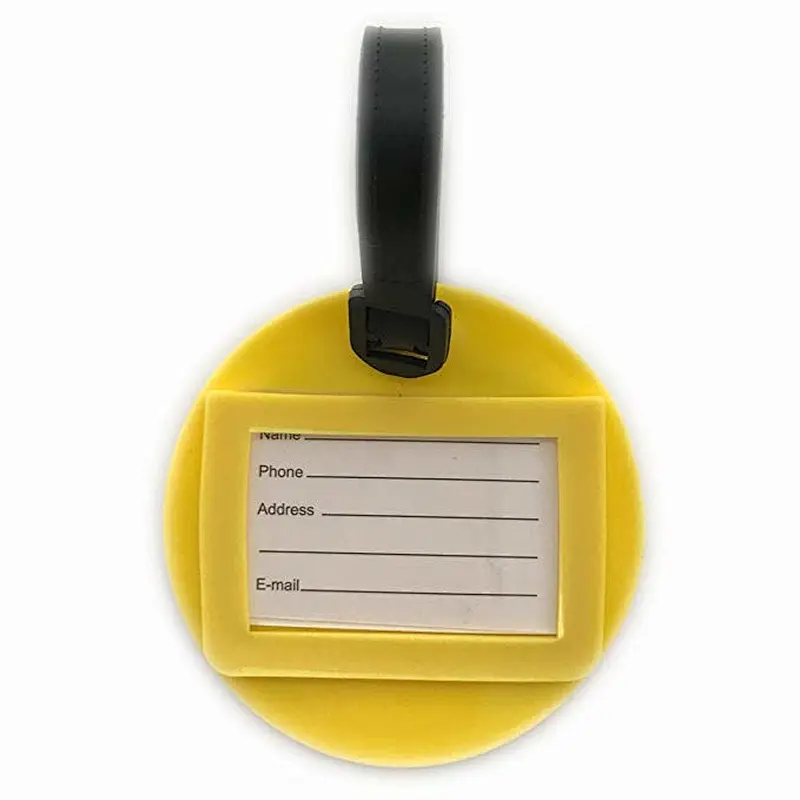 travel id name pvc cartoon chat emoji cute design luggage tag