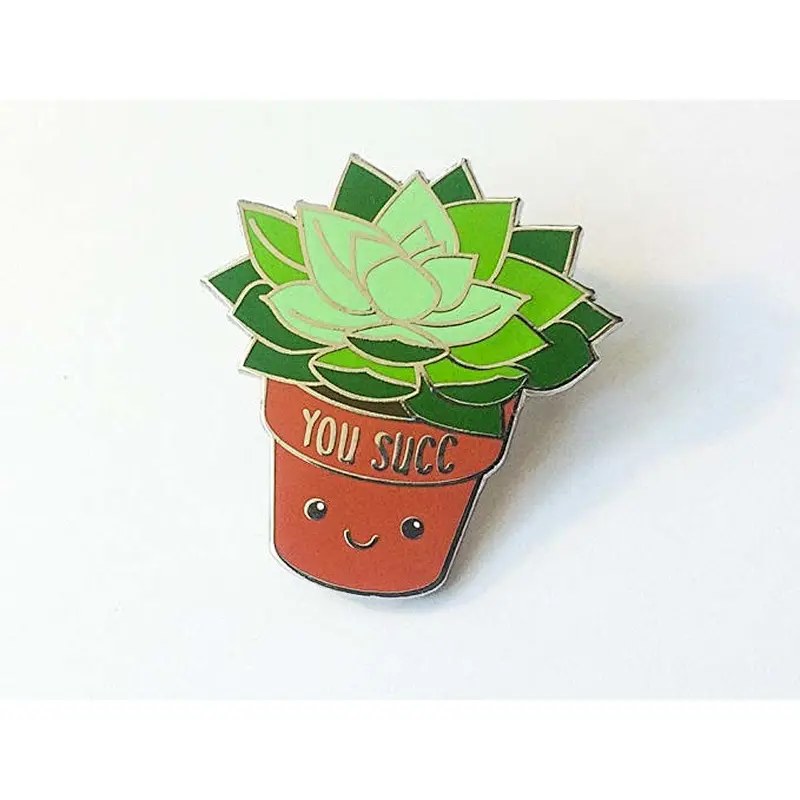Making Custom different cactus Hard Enamel Gold Lapel Pins