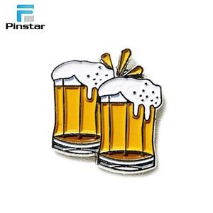 Liquid bread beer bottles food shape enamel lapel pins