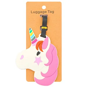 Unicorn Sunflower Personality soft rubber PVC luggage tag