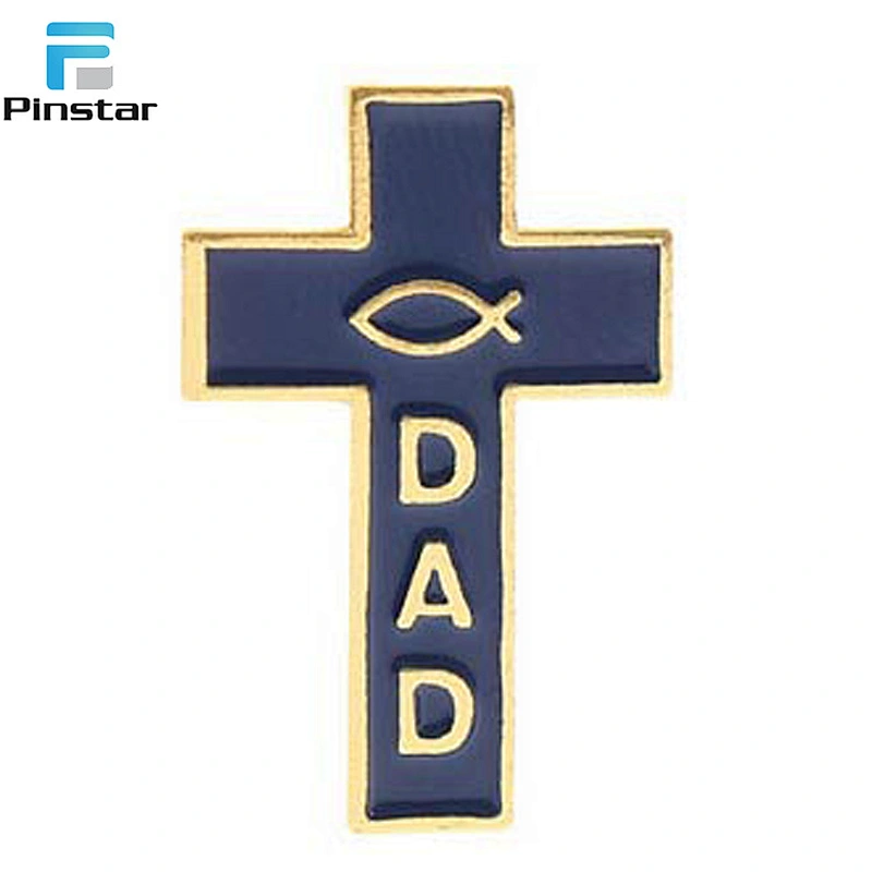 Factory sell custom jesus fish soft enamel metal multicolored lapel pins for daily decoration