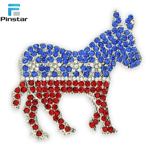 Small MOQ Metal Badge Rhinestone Custom Enamel Lapel Pins