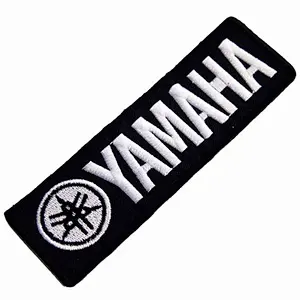 Black and white logo cheap Custom embroidery patches