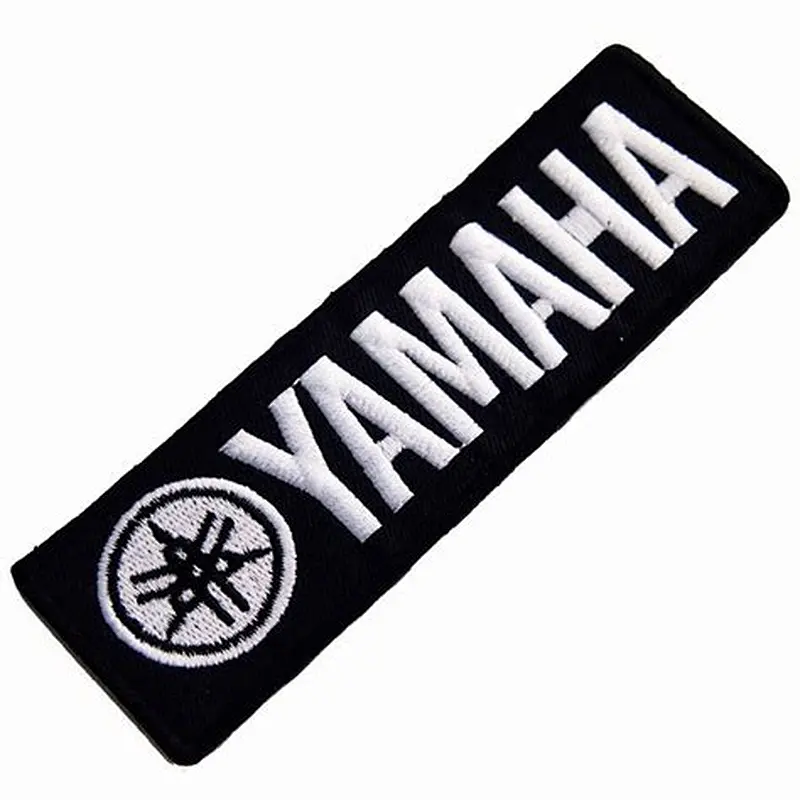 Black and white logo cheap Custom embroidery patches