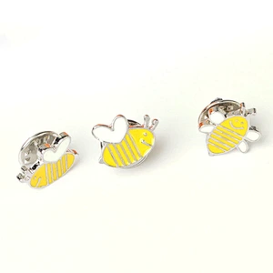 Factory Wholesale In Stock Custom Love Cute Soft Enamel Bee Lapel Pin