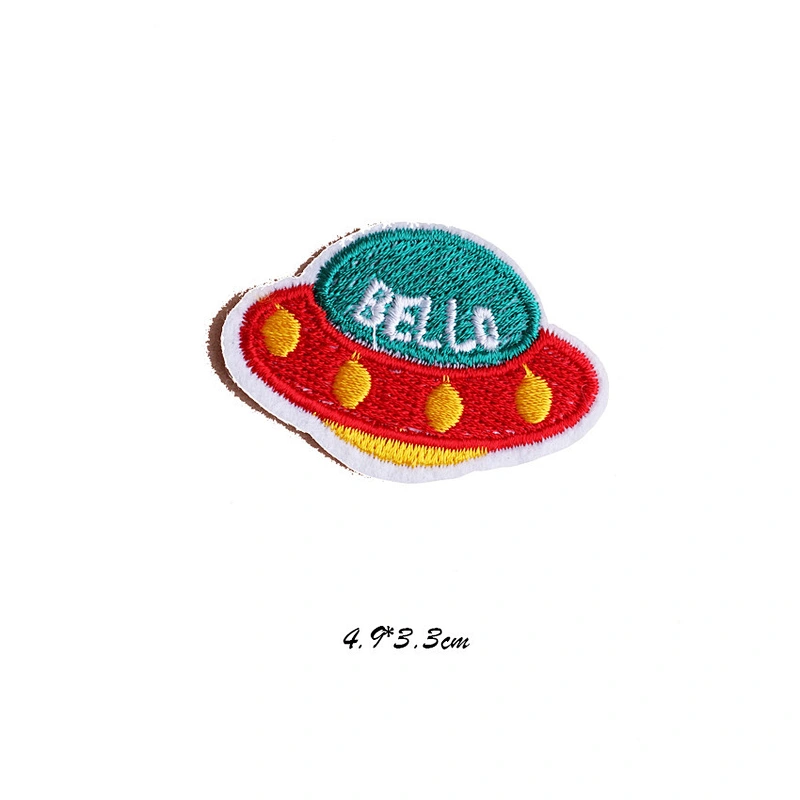 wholesale cheap fashion embroidered space ship bulk patch for clothes