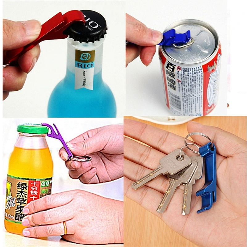 Cheap Promotional Stainless Bottle Openers Keychain Colorful Beer Bottle Opener with Custom Brand Company Logo
