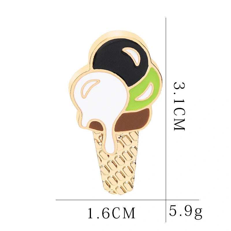 Colorful Cartoon Ice-cream Cone Lapel Pin