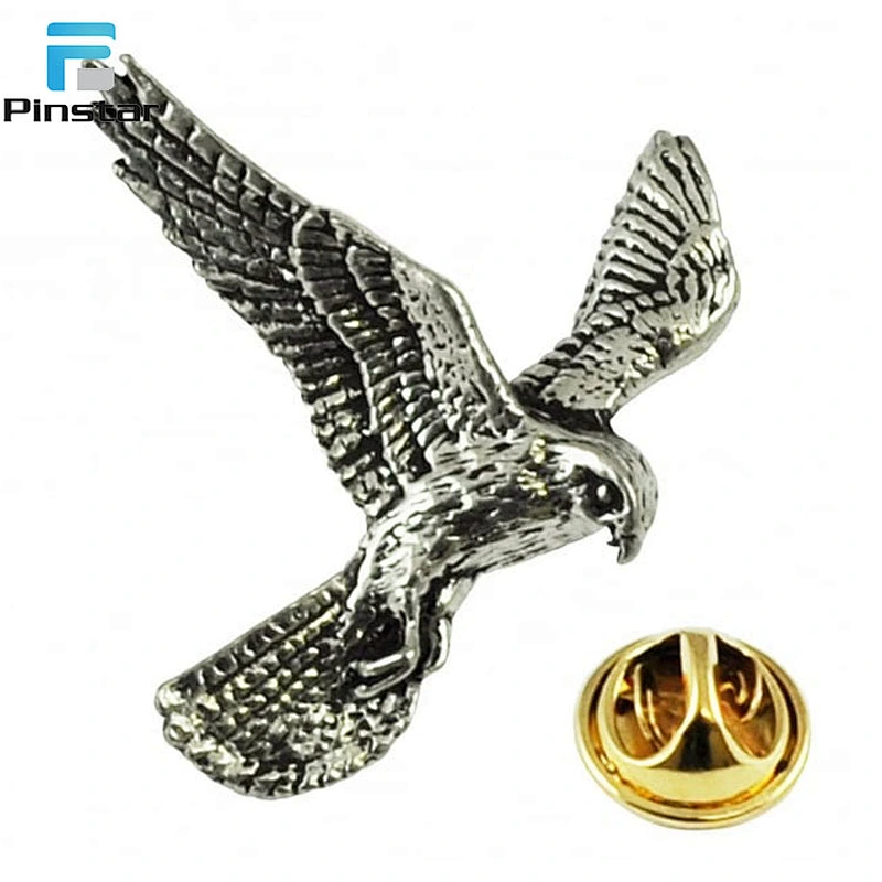 Custom metal bulk bird shaped lapel pin