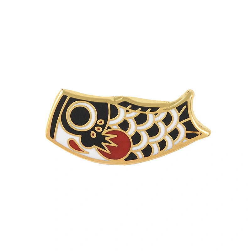 Japan Style Pin Fish shaped Enamel Pin Supplier