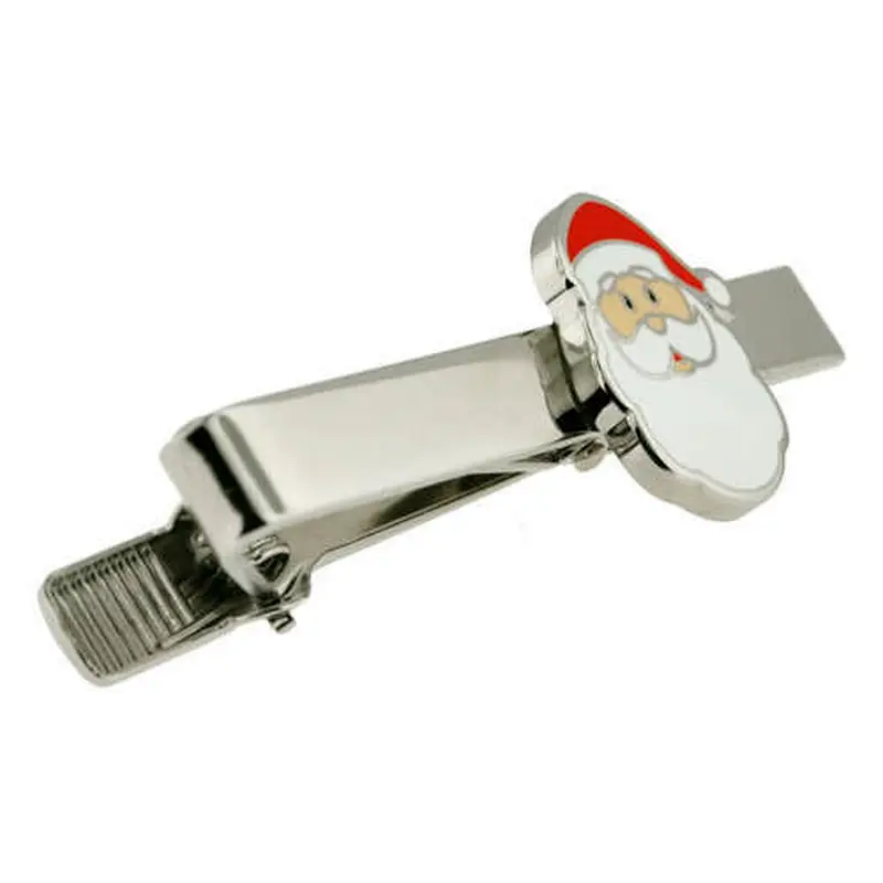 Personalized Stainless Steel Custom Christmas Tie Clips and Cufflinks