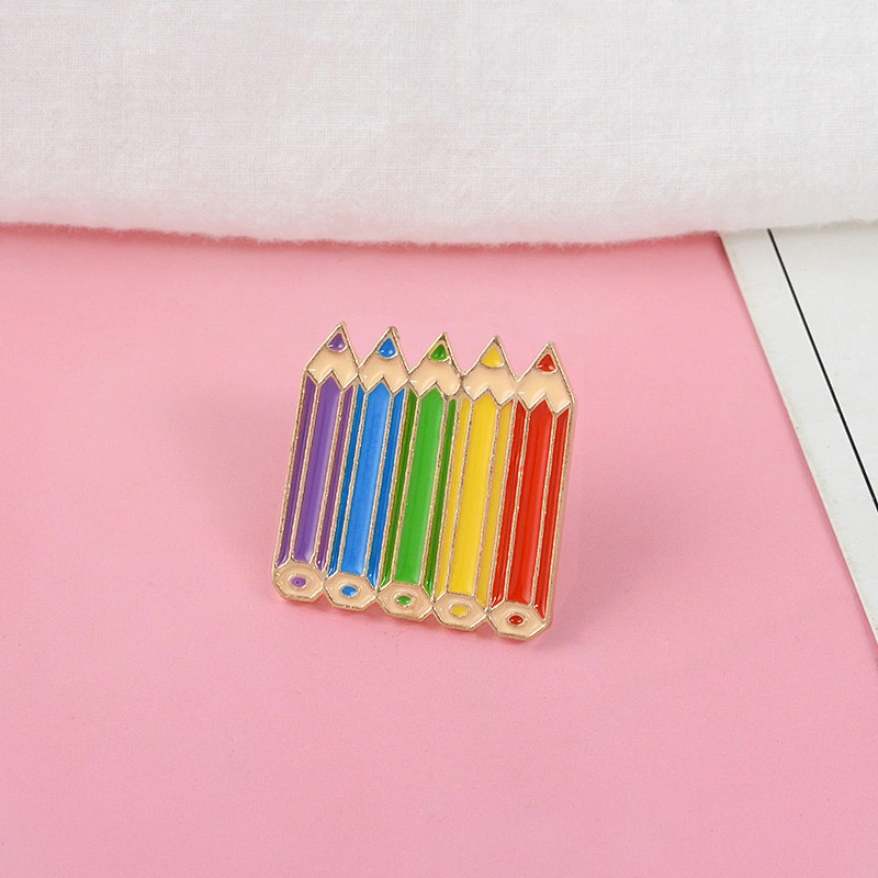 Colorful Pencil Enamel Pin No MOQ for Kids